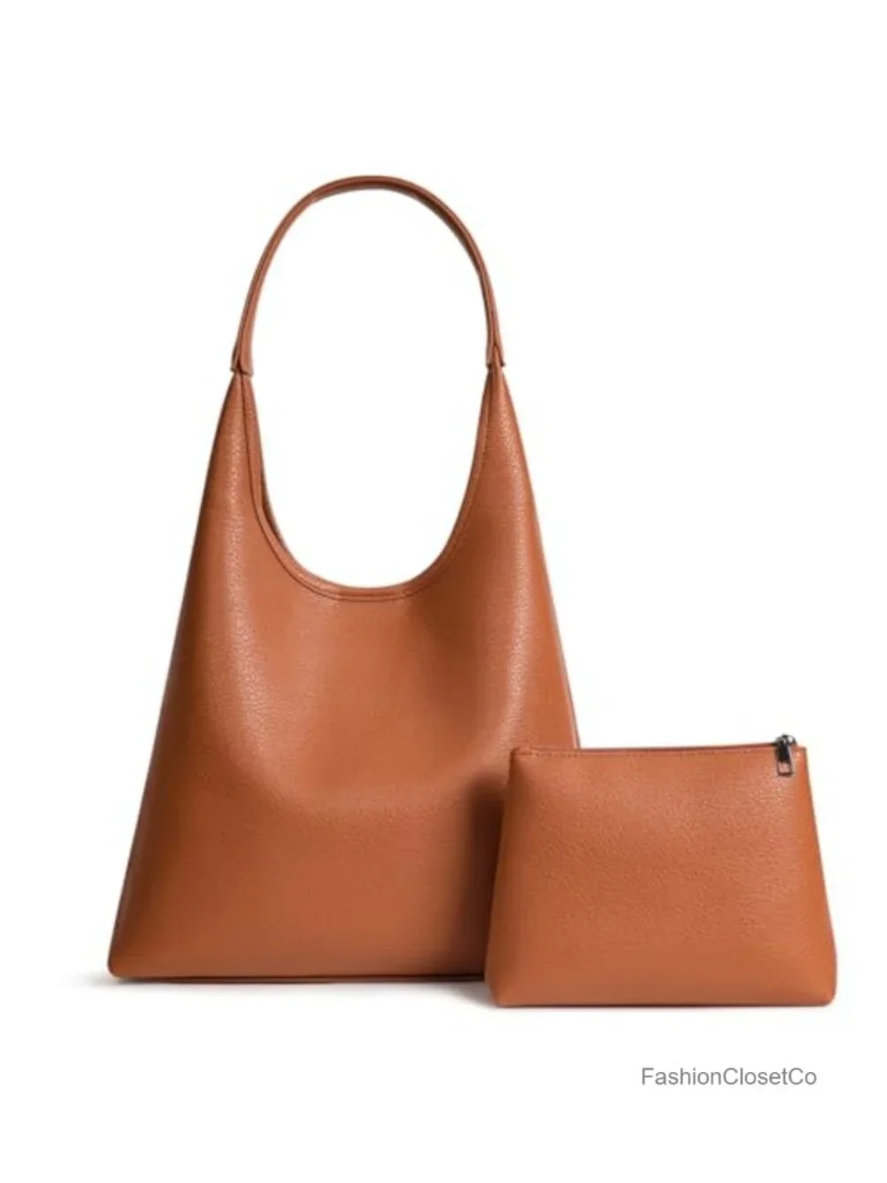 Large Slouchy Hobo Shoulder Bag, Vegan Leather Tote Purse, Fits Laptop
